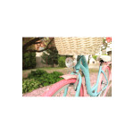 Dámsky retro bicykel 26" Lavida 3-prevodový hliníkový rám 17,5" Modrý, ružové kolesá